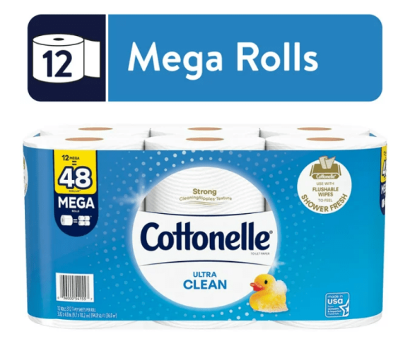 Cottonelle Ultra Clean Toilet Paper, 12 Mega Rolls Cottonelle Ultra Clean Toilet Paper, 12 Mega Rolls