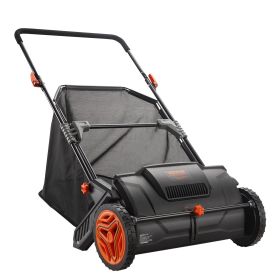 VEVOR Push Lawn Sweeper, 21-inch Leaf & Grass Collector