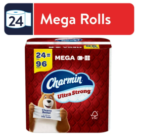 Charmin Ultra Strong Toilet Paper, 24 Mega Roll