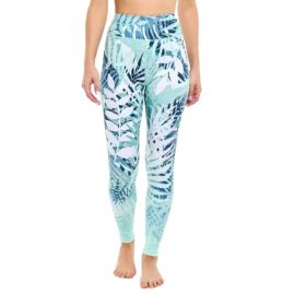 Floral Printed Set Yoga Pants Pilates Training Wear (Colour: Light blue, size: S)